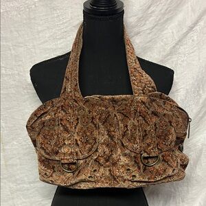 Fossil Brown Patterned Shoulder Bag